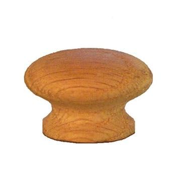 VAN DYKE'S RESTORERS Classic Round Oak Knob – Unfinished Solid Wood Pull for Cabinets, Drawers, and Furniture, Ready to Paint or Stain, Includes Mounting Screw, 1 1/2 - size: 1 1/2 in