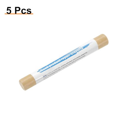 HARFINGTON 5pcs Wood Filler Sticks Wooden Wax Touch Up Furniture Repair Crayons for Scratch Hole Wood, Maple - color: Maple