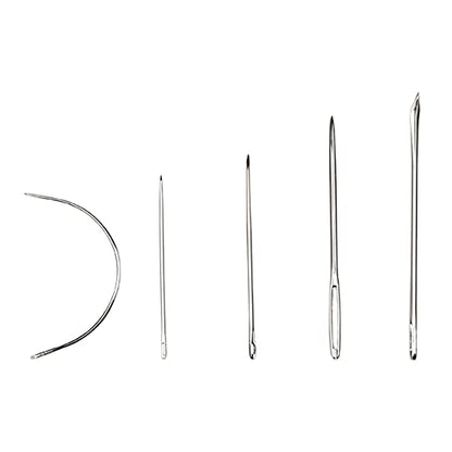 Eketirry Hand Sewing Needle Kit, Heavy Duty Household Hand Needles for for Upholstery, Carpet, Leather, Canvas Repair (5 Pieces)