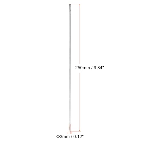 HARFINGTON 10pcs 10 Inch Upholstery Needles Large Eye Stitching Needles Stainless Steel Straight Hand Sewing Needles for Home Hand Sewing Leather Tapestry Embroidery Tufting Webbing Carpet - size: 10 Inch
