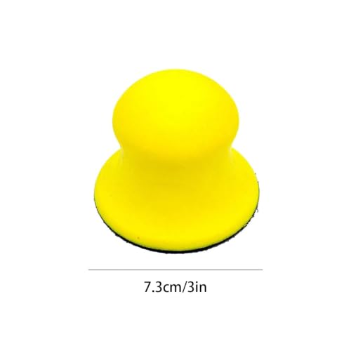 Hand Sanding Block Round and Mouse Shape Sandpaper Holder Hook and Loop PU Backing Ergonomic Grip for Wood Furniture Repair Craft (3inch) - color: 3inch