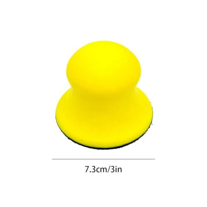 Hand Sanding Block Round and Mouse Shape Sandpaper Holder Hook and Loop PU Backing Ergonomic Grip for Wood Furniture Repair Craft (3inch) - color: 3inch