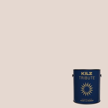 KILZ TRIBUTE Paint & Primer, Interior, Satin, Conch Pink, 1 Gallon - color: CONCH PINK, size: 128 Fl Oz (Pack of 1), style: Satin