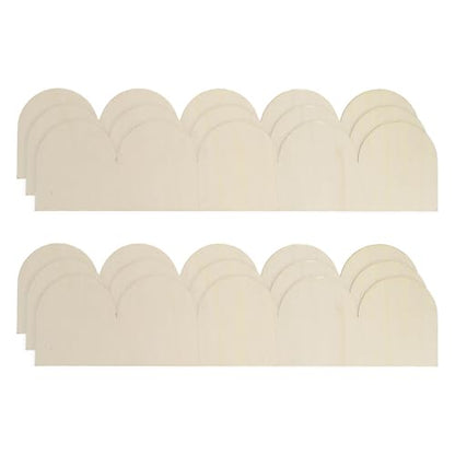 uxcell 6Pcs Decorative Wood Trim, Unfinished Scalloped Wooden Molding Trim for DIY Craft, Home Wall Cabinet Shelf Window Door(15.75" x 3.54") - size: 15.75" x 3.54"