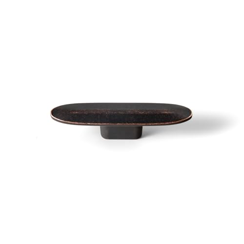 Goo-Ki 6 Pack Oval Cabinet Knobs Antique Oil Rubbed Bronze Large Drawer Knobs - 3" Full Length Single Screw/Hole Cabinet Handles Dresser Pulls Zinc Alloy Kitchen Hardware - color: Antique Oil Rubbed Bronze, size: 3" Full Length