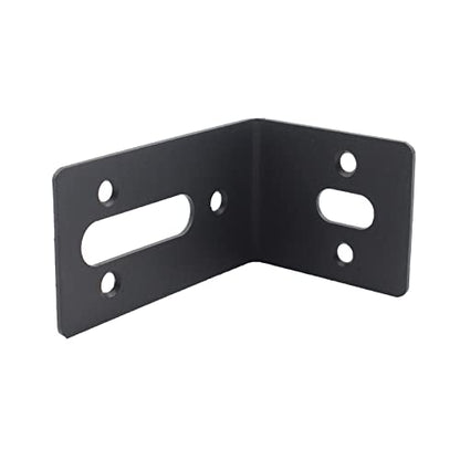 4PCS L Bracket Corner Brace, ULIFESTAR Stainless Steel Heavy Duty Black Corner Bracket,90 Degree Joint Right Angle Bracket,Metal L Brackets for Wood Furniture Bedframe Cabinet Drawer Chair with Screws - size: 59x83x1.8mm/2.3x3.3x0.1'' 6+2 Holes