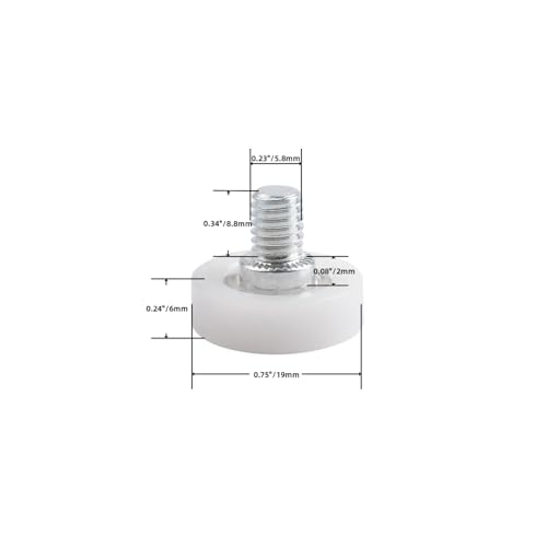 12 Pcs 3/4 Inch Drawer Slide Roller, Drawer Pulley Replacement Wheels Plastic Pulley Bearing Small Pulley for Cabinet Sliding Door Filing Cabinet - size: 3/4 Inch