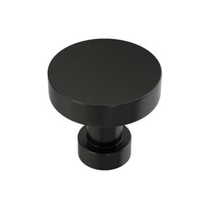 20 Pack Black Cabinet Knobs Kitchen Cabinet Hardware Round Drawer Knobs Matte Black Knobs and Pulls for Kitchen Cabinets - color: Black, size: 20 Pack