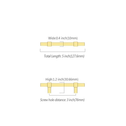 Asidrama 10 Pack 3 inch Brushed Gold Kitchen Cabinet Handles - color: Brushed Gold, size: 3" Hole Center(76mm)
