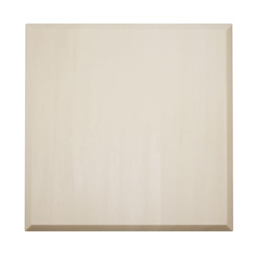 3 1/2"W x 3 1/2"H x 7/8"P Americraft Solid Hardwood Stain Grade Standard Smooth Rosette with Beveled Edge, Poplar - color: Poplar, size: 3.5-in. W x 3.5-in. H