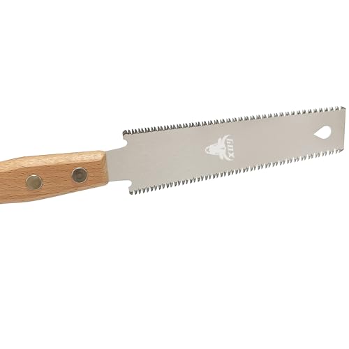 6 Inch Small Japanese Pull Saw Double Edge with Beech Handle