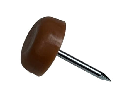 Nail On Furniture Glides/Flat Head/Chair Foot Glides in Brown Pack of 20/ Choose Your Size! (1”,3/4”,1/2”,5/8”,7/8”) by E.H.C (1" Diameter) - size: 1" diameter