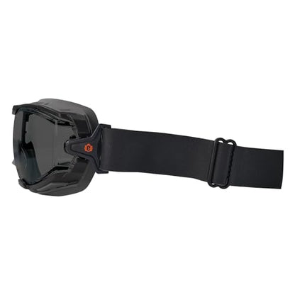 Ergodyne Skullerz Arkyn Protective Dust Safety Goggle, Non-Vented, Anti Fog, Scratch Resistant, Adjustable Neoprene Strap - color: Smoke Lens, style: Work Utility