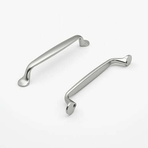 10 Pack Brushed Nickel Cabinet Pulls 5 Inch/128mm Hole Center Solid Zinc Alloy Handles Drawer Dresser Satin Nickel Kitchen Cupboard Bathroom Furniture Hardware - color: 10pack - Brushed Nickel, size: 5"/128mm Hole Center