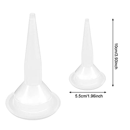 Outus 20 Pcs Caulking Tips Sausage Cone Clack Gun Nozzle Replacement, White - color: White
