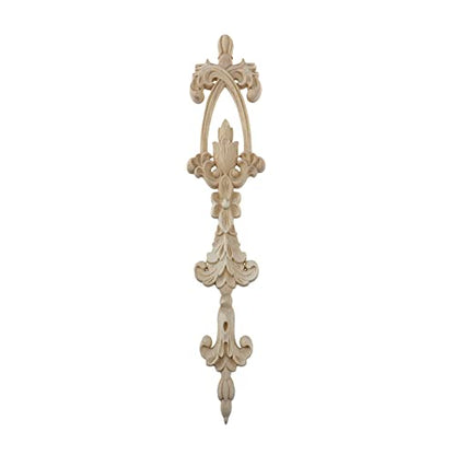 4 Pcs Wood Carved Onlays Appliques Decorative Carving Decals - style: Style1,4 pcs