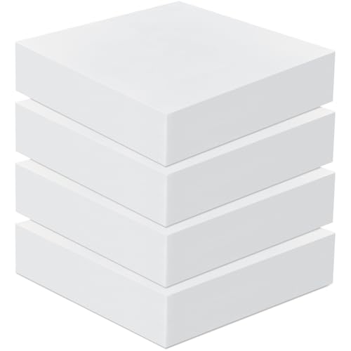 Frienda 4 Pack 6" x 24" x 24" Upholstery High Density Foam Cushion, White - color: White, size: 6" x 24" x 24"