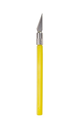 Excel Blades K30 Hobby Knife with Hexagonal Anti Roll Design, American Made Light Weight Craft Knife (Yellow) - color: Yellow