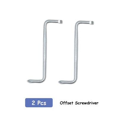 2-Pack Alloy Steel Offset Screwdriver Set with Flat and Phillips