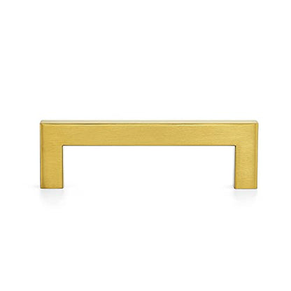 Ravinte Brushed Brass Square Cabinet Handles Drawer Pulls 4 Inch 30 Pack - color: Brushed Gold