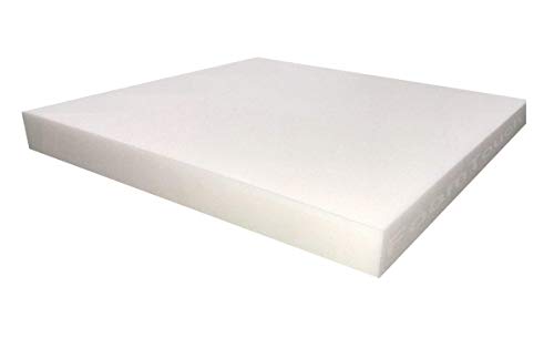 FoamTouch Upholstery Foam Cushion High Density 1" Height x 18" Width x 18" Length Made in USA - size: 1x18x18