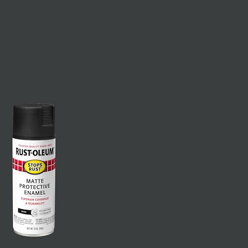 Rust-Oleum 401641 Stops Rust Spray Paint, 12 oz, Matte Black - color: Matte Black, size: 12 Ounce (Pack of 1)
