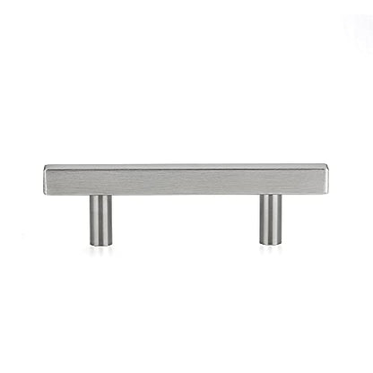 Ravinte Brushed Nickel Cabinet Hardware Square Pulls, 3.75 Inch, 10 Pack - color: Brushed Nickel