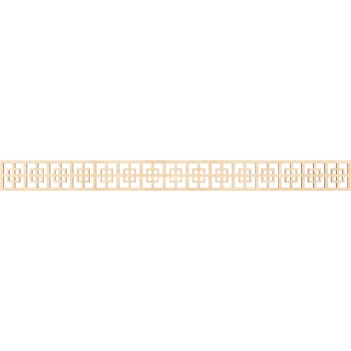 46 3/8"W x 4"H x 1/4"T Cambridge Fretwork Moulding, Birch - color: Birch, size: 4-in. H x 0.25-in. T