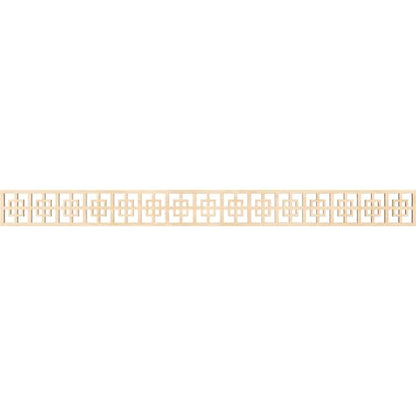 46 3/8"W x 4"H x 1/4"T Cambridge Fretwork Moulding, Birch - color: Birch, size: 4-in. H x 0.25-in. T