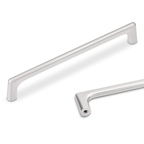 10 Pack 6.3 inch Brushed Satin Nickel Kitchen Cabinet Handles - color: Brushed Satin Nickel, size: 6-1/4 inch Hole Center
