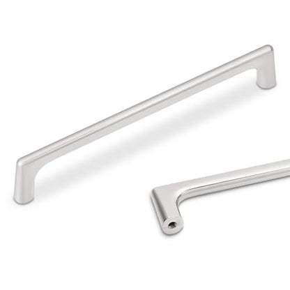 10 Pack 6.3 inch Brushed Satin Nickel Kitchen Cabinet Handles - color: Brushed Satin Nickel, size: 6-1/4 inch Hole Center