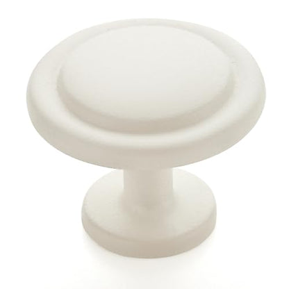 Ravinte White Round Cabinet Knobs,Zinc Pulls,1-1/4 Inch,30 Pack - color: White