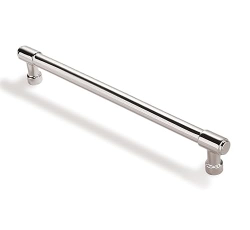 Solid Heavy Duty Jasper Pulls 10 Pack Polished Nickel Cabinet Pulls 8 Inch Hole Centers for Kitchen Cupboard Handles Modern Drawer Pulls Bathroom Cabinet Pulls - color: Polished Nickel, size: 8 inch(203mm) Hole Center
