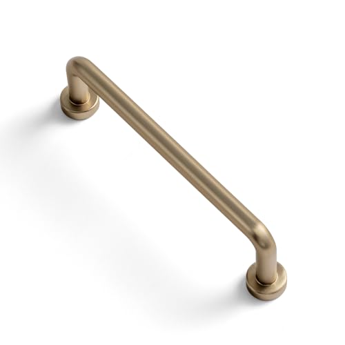 Goo-Ki 6 Pack 4" Center to Center Champagne Bronze Modern Cabinet Pulls Solid Contemporary Home Improvement Hardware Drawer Pulls Zinc Alloy Kitchen Handles - color: Champagne Bronze, size: 4'' Center to Center