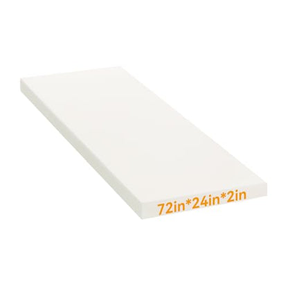 ROFIELTY Upholstery Foam Padding 2" x 24" x 72" (3PC), High Density Foam for Couch Cushion Replacement & DIY Furniture Repair - size: 72"×24"×2"