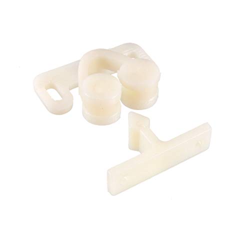 uxcell Furniture Cabinet Closet Door Double Roller Catch ABS Beige 5Pcs
