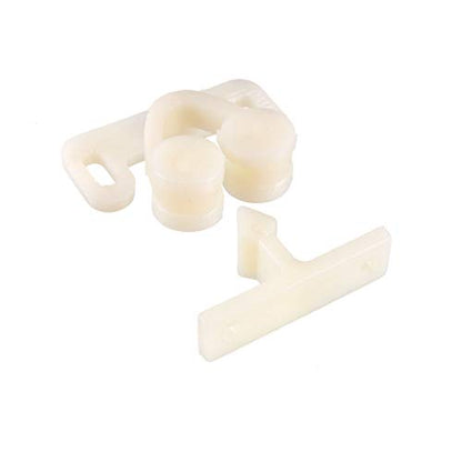 uxcell Furniture Cabinet Closet Door Double Roller Catch ABS Beige 5Pcs