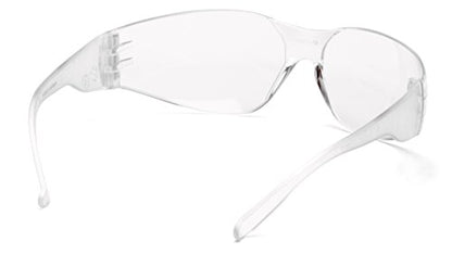 Pyramex Intruder Safety Eyewear Clear Frame Full Foam Padding Clear Anti-Fog Lens - color: Clear Uncoated Lens/ Clear Frame, style: Standard