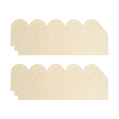 uxcell 6Pcs Decorative Wood Trim, Unfinished Scalloped Wooden Molding Trim for DIY Craft, Home Wall Cabinet Shelf Window Door(11.81" x 3.54") - size: 11.81" x 3.54"