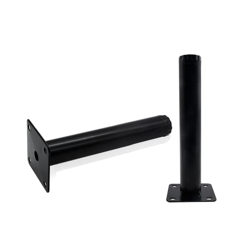 Bivethoi 4 PCS Black Adjustable Furniture Legs, 5.7 Inch / 145mm - size: 5.7 Inch / 145mm