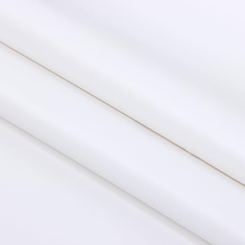 Ramya Smooth Solid Color White Faux Leather Sheets 1Rolls 12"x 53" (30cm x 135cm),Faux Leather is Great for Handmade DIY Craft Projects, Bows,Leather Earrings (White) - color: White