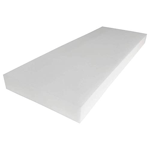 Foamma 7" x 19" x 75" High Density Upholstery Foam Cushion (Seat Replacement, Upholstery Sheet, Foam Padding) Made in USA - color: High Density, size: 7" x 19" x 75"