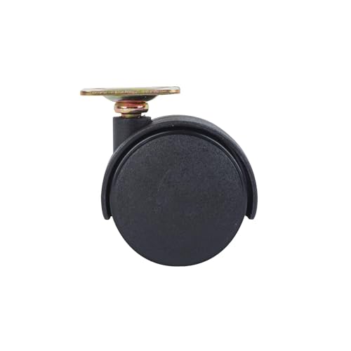 Shepherd Hardware 9417 2-Inch Office Chair Caster, Twin Wheel, 1-1/2-Inch Sq. Plate, 75lb Load Capacity, 2-Pack,Black - style: 2" wheel, 1-1/2" Sq. plate
