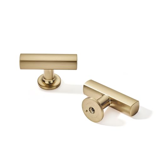 khtumeware 10 Pack 2 Inch 10 Pack Champagne Bronze Cabinet Knobs Kitchen Satin Brass Soild Cabinet Knobs Drawer Knobs Cabinet Hardware Zinc Knobs for Dresser Drawers - color: Champagne Bronze, size: 1.96"(50mm)Hole Center
