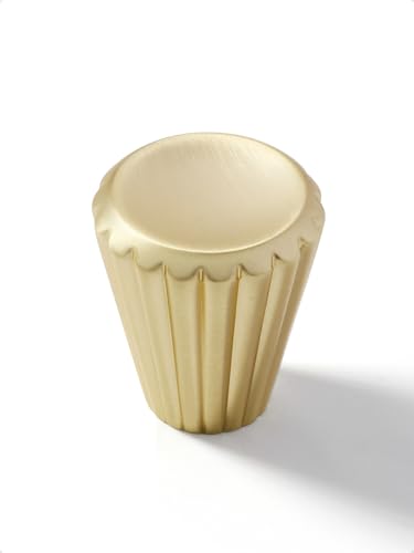 10 Pack Gold Cabinet Knobs Brushed Brass Round Dresser Knobs Kitchen Cupboard Bathroom Drawer Knobs Cabinet Hardware Zinc Alloy - color: Brushed Gold, size: Knob - 1 Inch Diameter
