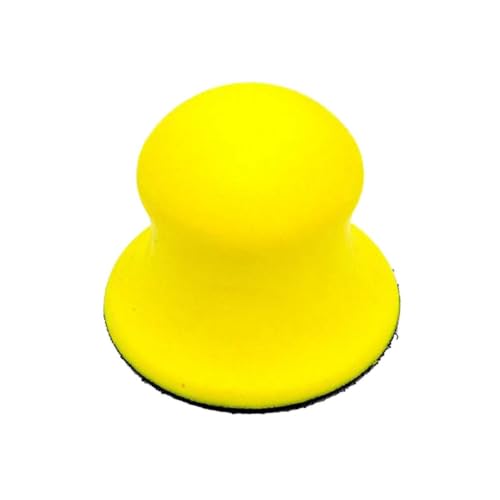 Hand Sanding Block Round and Mouse Shape Sandpaper Holder Hook and Loop PU Backing Ergonomic Grip for Wood Furniture Repair Craft (3inch) - color: 3inch