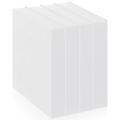 4 Pcs 1" Thick Foam Padding Sheet with Adhesive Backing Closed Cell - color: White, size: 1 Inch Thick, 4 x 4 Inches