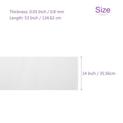 DMiotech 1 Pack 14 Inch x 53 Inch Faux Leather Sheet Furniture Cover Napa Skin White PU Leather Roll for Handmade DIY Craft Projects - color: White