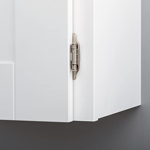 Franklin Brass (10-Count) Self-Closing Cabinet Hinges Semi-Wrap 1/4' Overlay for Cabinet Doors Kitchen/Cabinets/Cupboards/Furniture Satin Nickel H01911K-SN-B (Pack of 10) - size: 1/4" Overlay (Pack of 10)