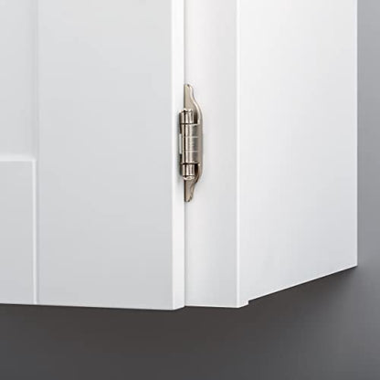 Franklin Brass (10-Count) Self-Closing Cabinet Hinges Semi-Wrap 1/4' Overlay for Cabinet Doors Kitchen/Cabinets/Cupboards/Furniture Satin Nickel H01911K-SN-B (Pack of 10) - size: 1/4" Overlay (Pack of 10)